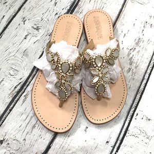 Mystique Opal Sandals 9 boho bridal shoes